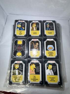 2003 The Simpsons Trading Card Game TCG Massive Lot - Foil Rares and Base Cards